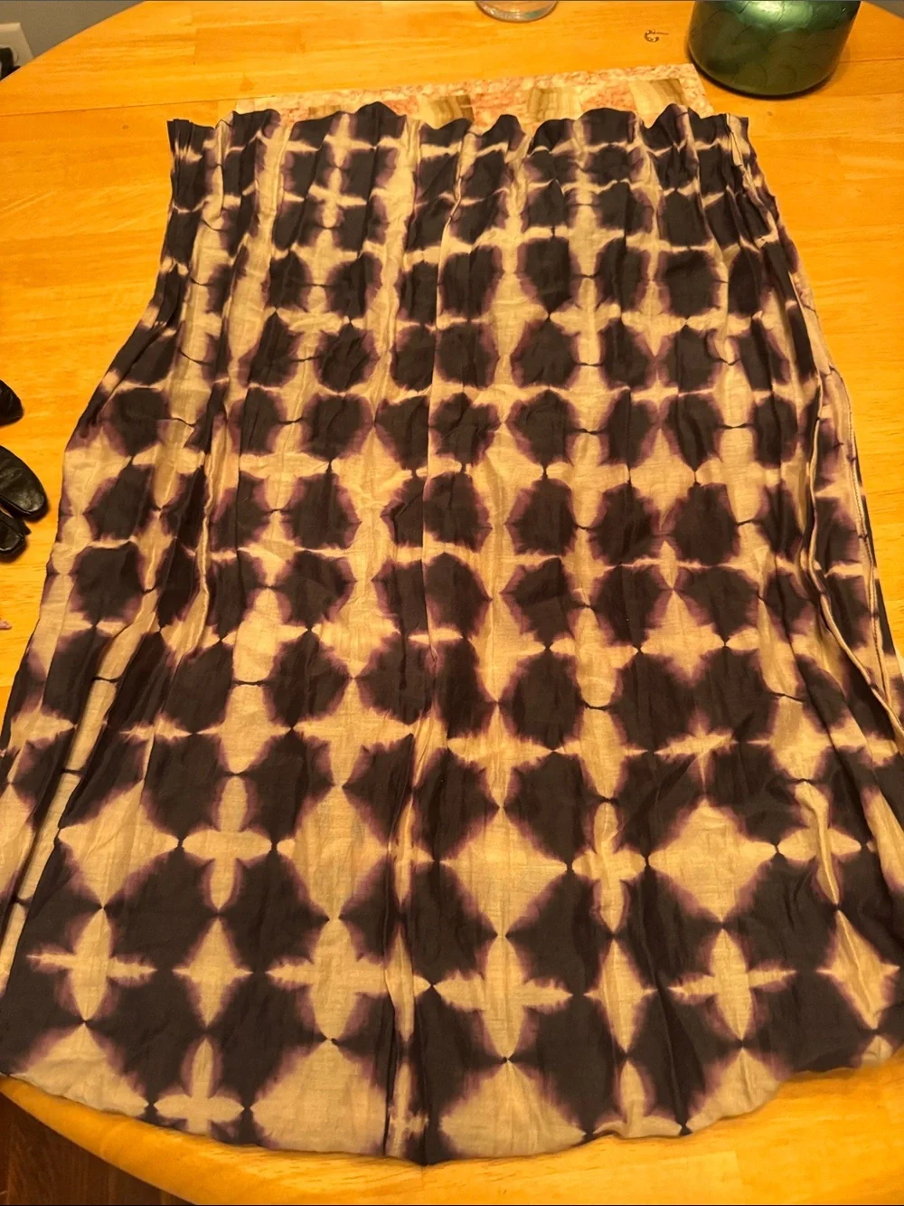 Women’s Tie-Dye Purple and Cream Lightweight Scarf Silk And Cotton